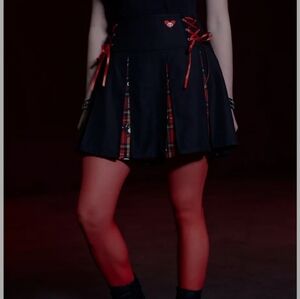 Skelanimals Plaid Pleated Skirt